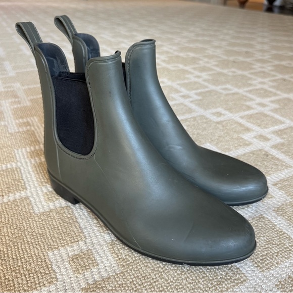 Sam Edelman Chelsea Rain Boots Waterproof Rubber Olive Green Size 9 - Picture 4 of 9